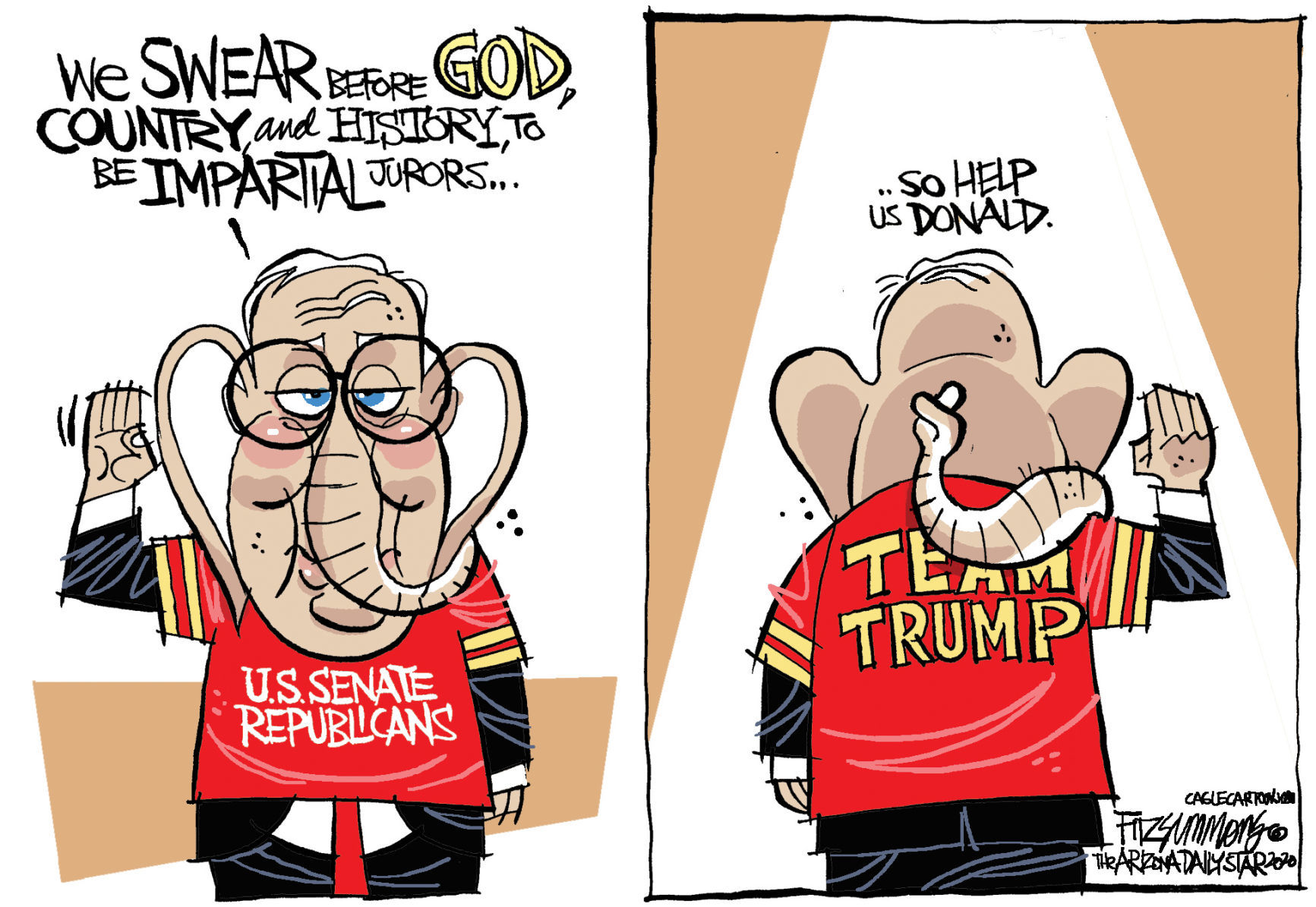 Daily Fitz Cartoon: Senator's Oath